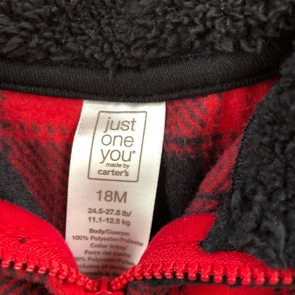 Carters Just One You fleece jacket sz: 18mos - Picture 4 of 5